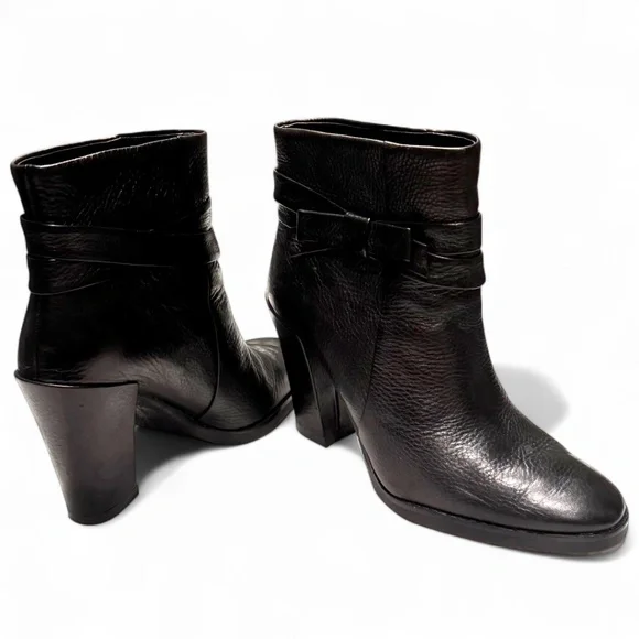 KATE SPADE New York Black Leather Ankle Boots – Bow Detail – Size 9 - Picture 2 of 8